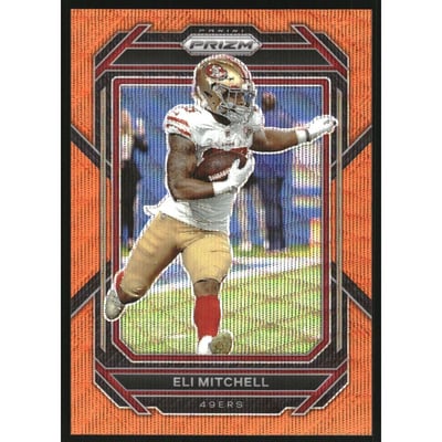 2022 Panini Prizm Prizms Orange Wave #264 Eli Mitchell