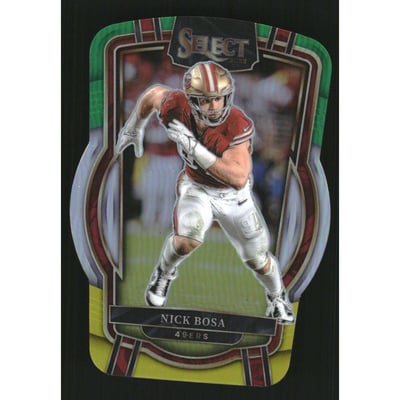 2022 Select Prizm Green and Yellow Die Cut #214 Nick Bosa