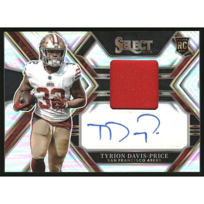 2022 Select Rookie Signature Memorabilia Prizm #26 Tyrion Davis-Price