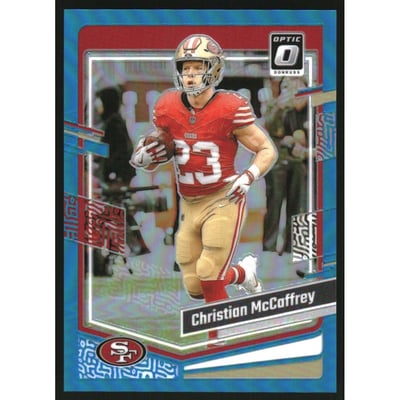 2023 Donruss Optic Aqua #169 Christian McCaffrey