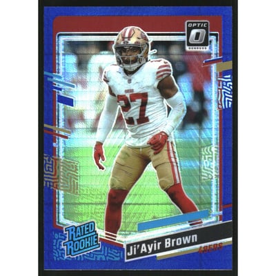 2023 Donruss Optic Blue Hyper #290 Ji'Ayir Brown RR