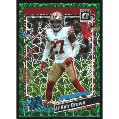 2023 Donruss Optic Green Velocity #290 Ji'Ayir Brown RR