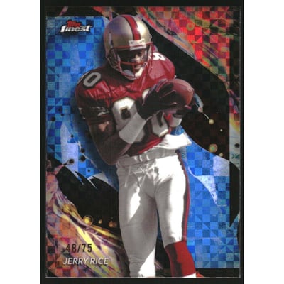 2024 Finest Blue Checkerboard Refractors #147 Jerry Rice