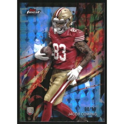2024 Finest Blue Geometric Refractors #100 Jacob Cowing