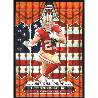2024 Panini Mosaic Mosaic Orange #256 Christian McCaffrey NP