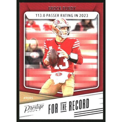 2024 Prestige For the Record #13 Brock Purdy