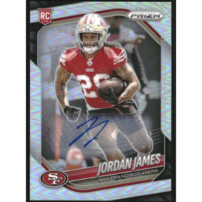 2025 Panini Prizm Autographs Prizms Silver #323 Jordan James