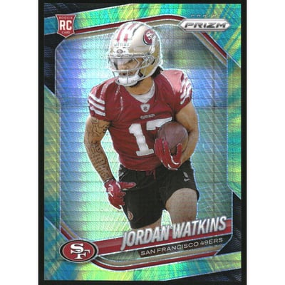 2025 Panini Prizm Prizms Hyper #389 Jordan Watkins
