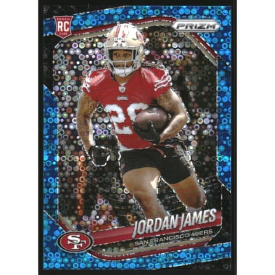 2025 Panini Prizm Prizms No Huddle Blue #323 Jordan James