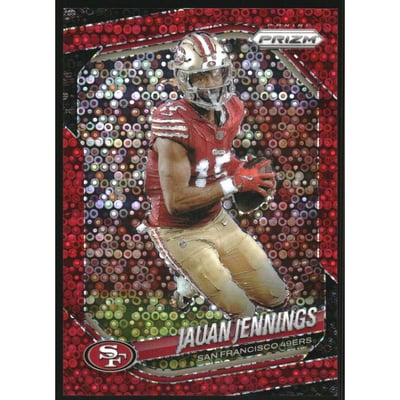 2025 Panini Prizm Prizms No Huddle Red #258 Jauan Jennings