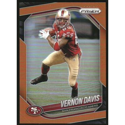 2025 Panini Prizm Prizms Orange #39 Vernon Davis