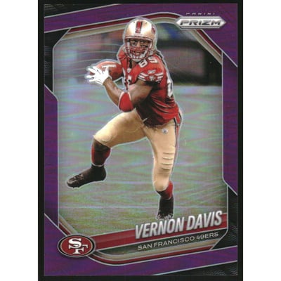 2025 Panini Prizm Prizms Purple #39 Vernon Davis