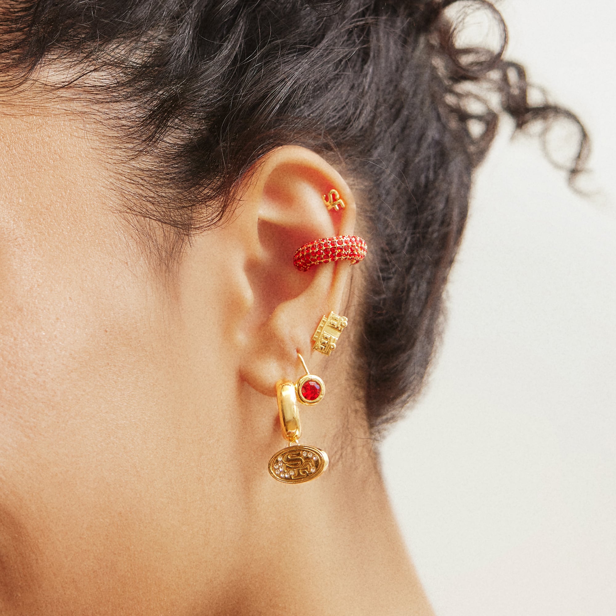 BaubleBar San Francisco 49ers Mixed Earring Set