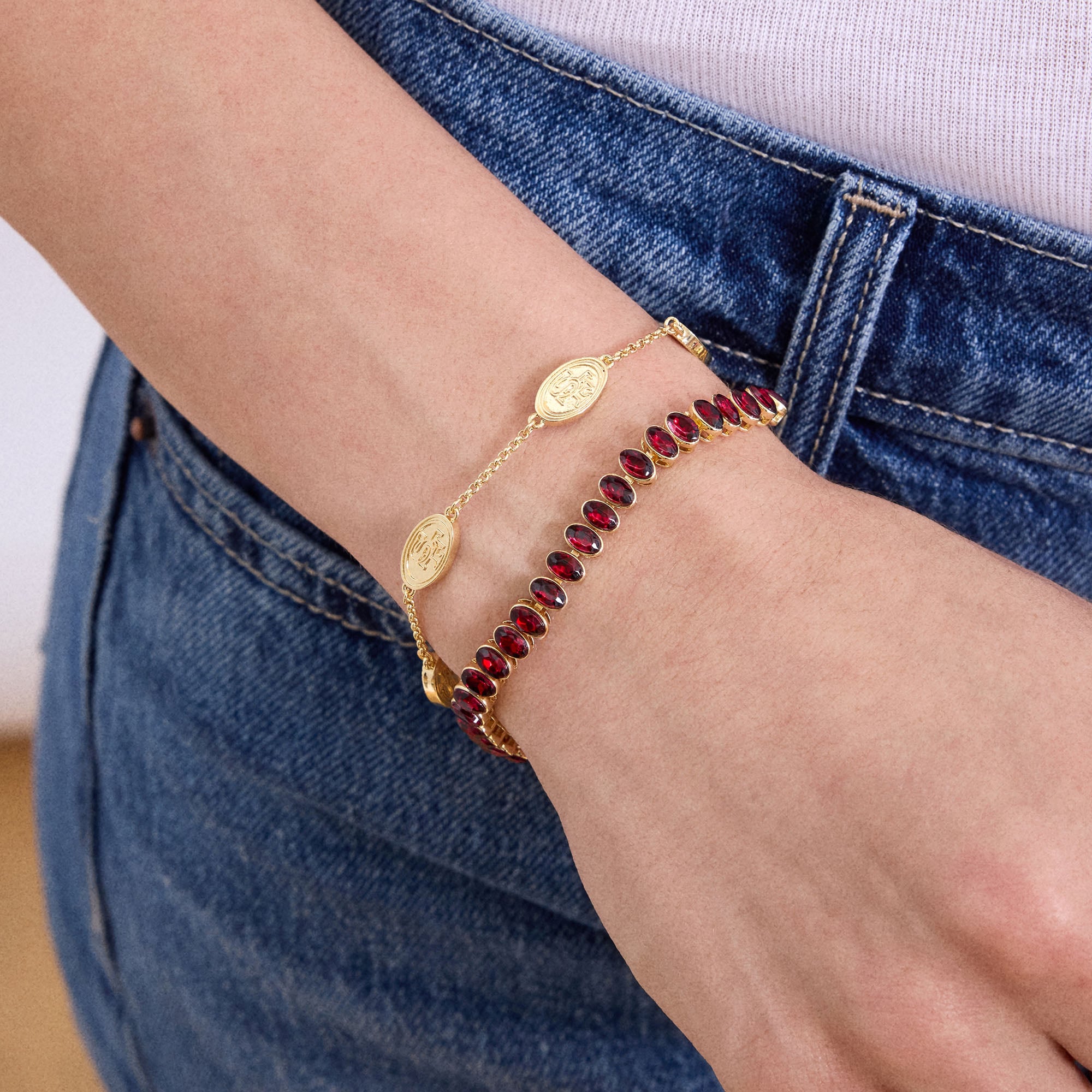 BaubleBar San Francisco 49ers Set of Two Tennis Bracelets