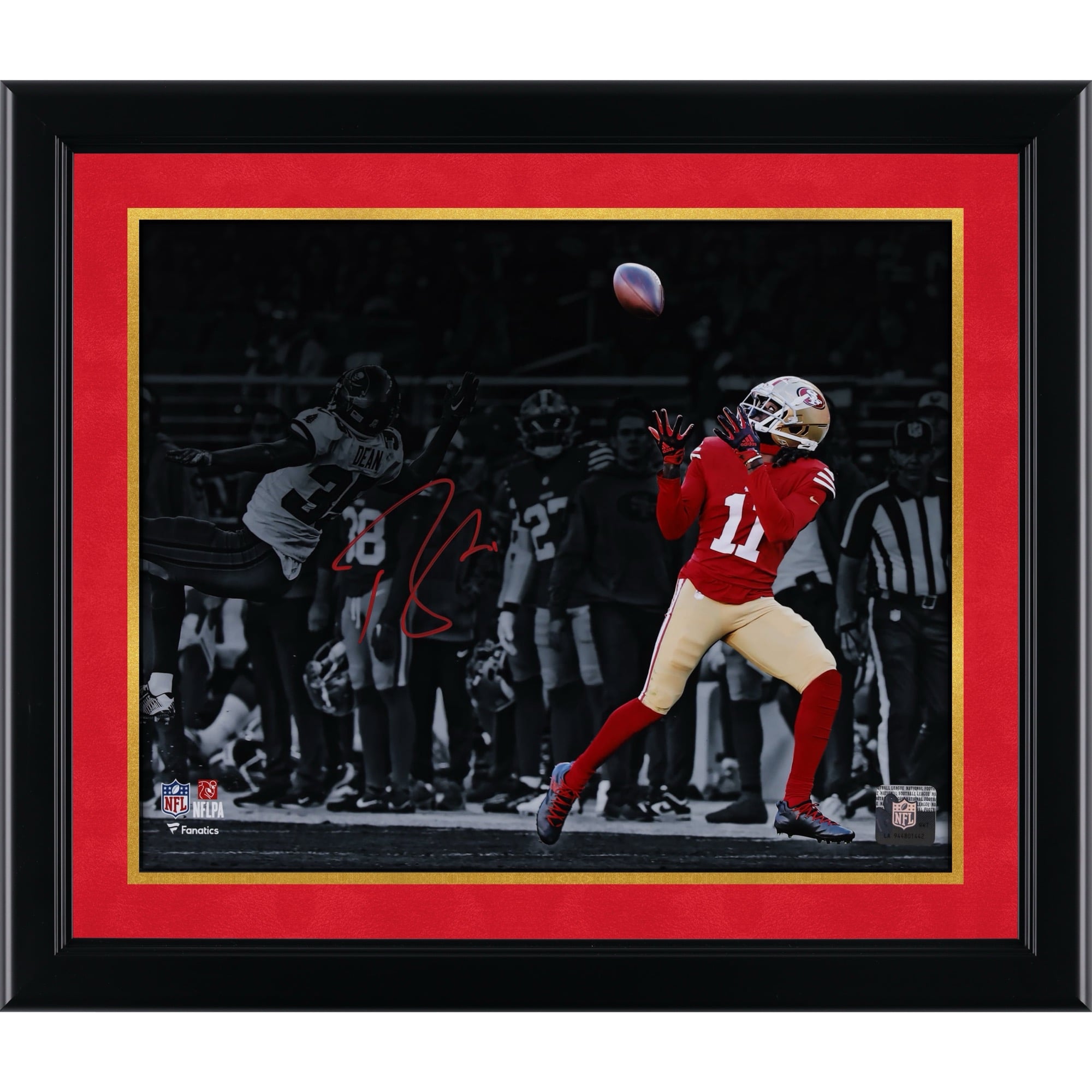 Brandon Aiyuk San Francisco 49ers Autographed 11" x 14" Catching Spotlight Photograph