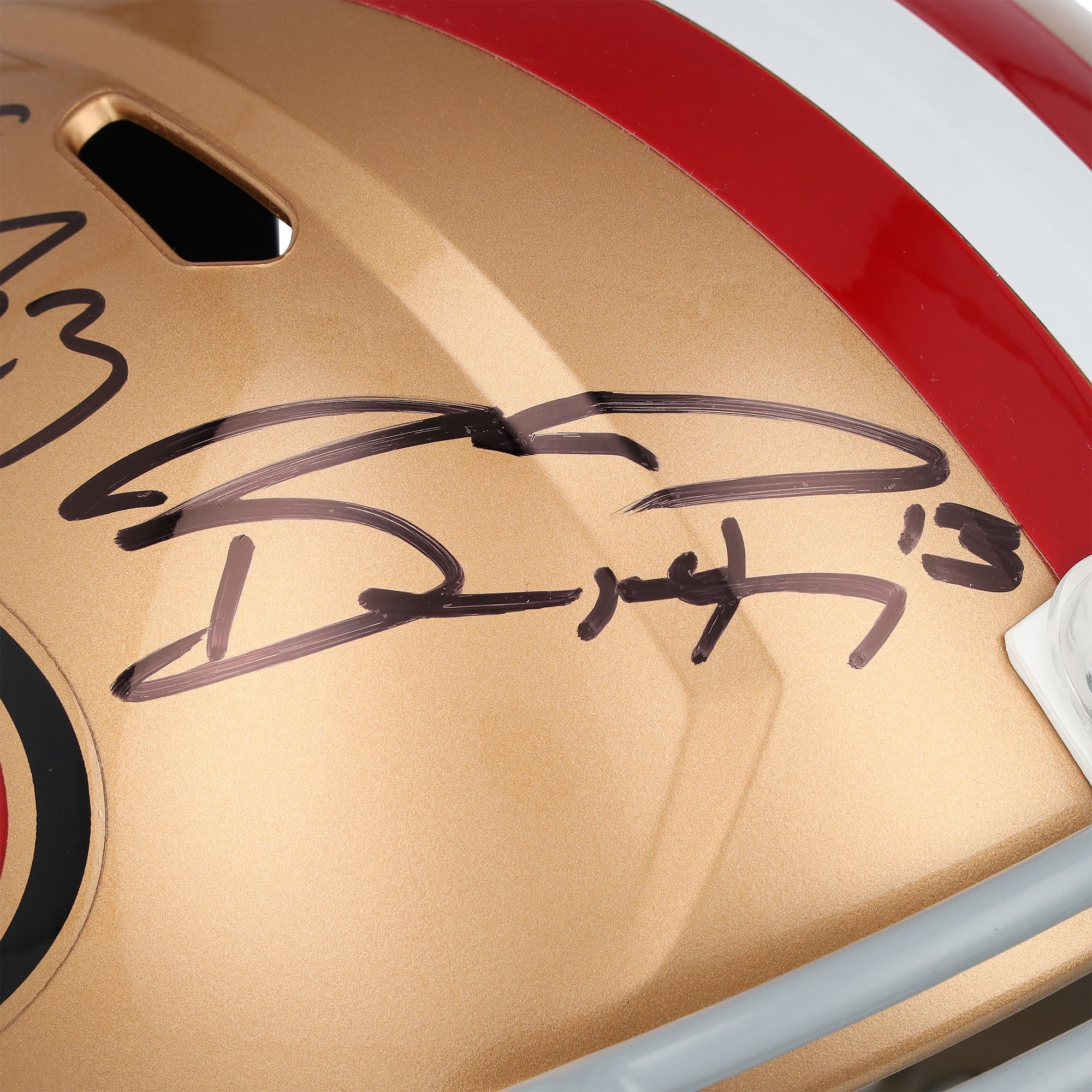 Casque réplique Riddell Speed ​​autographié par Brock Purdy et Christian McCaffrey des 49ers de San Francisco