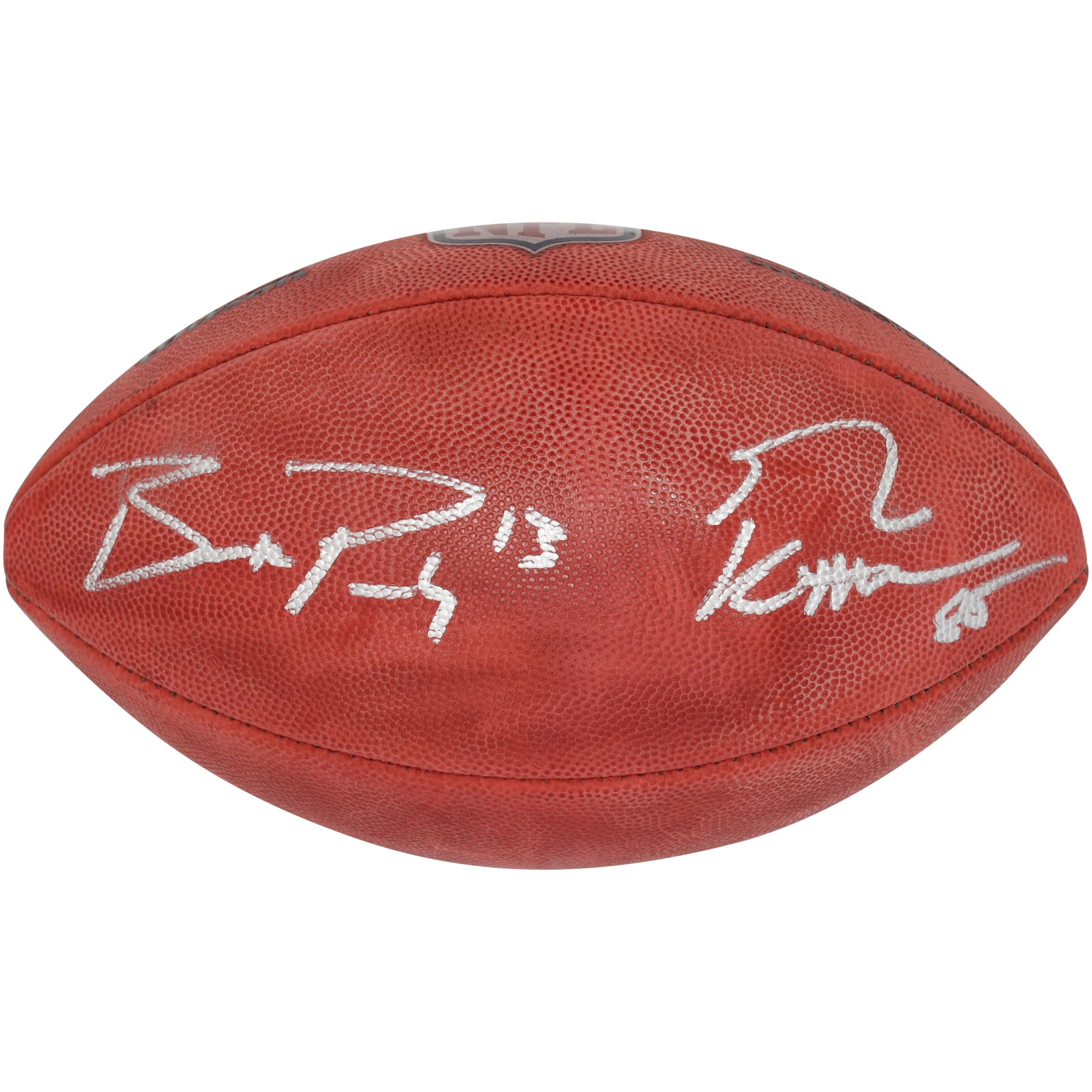 Ballon de football Duke en couleur autographié par Brock Purdy et George Kittle des 49ers de San Francisco