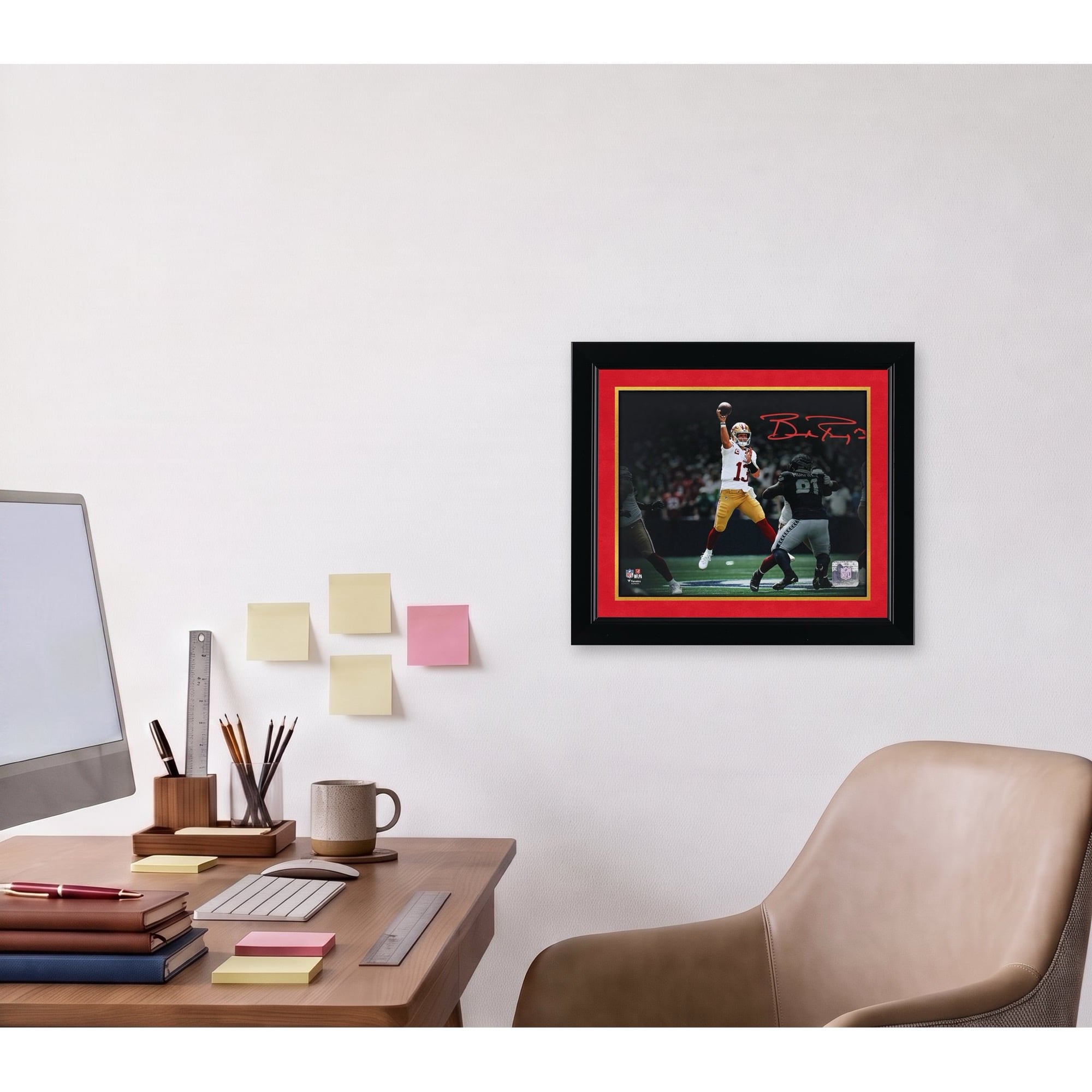 Brock Purdy San Francisco 49ers Autographed 8" x 10" Jump Throw Spotlight Photograph