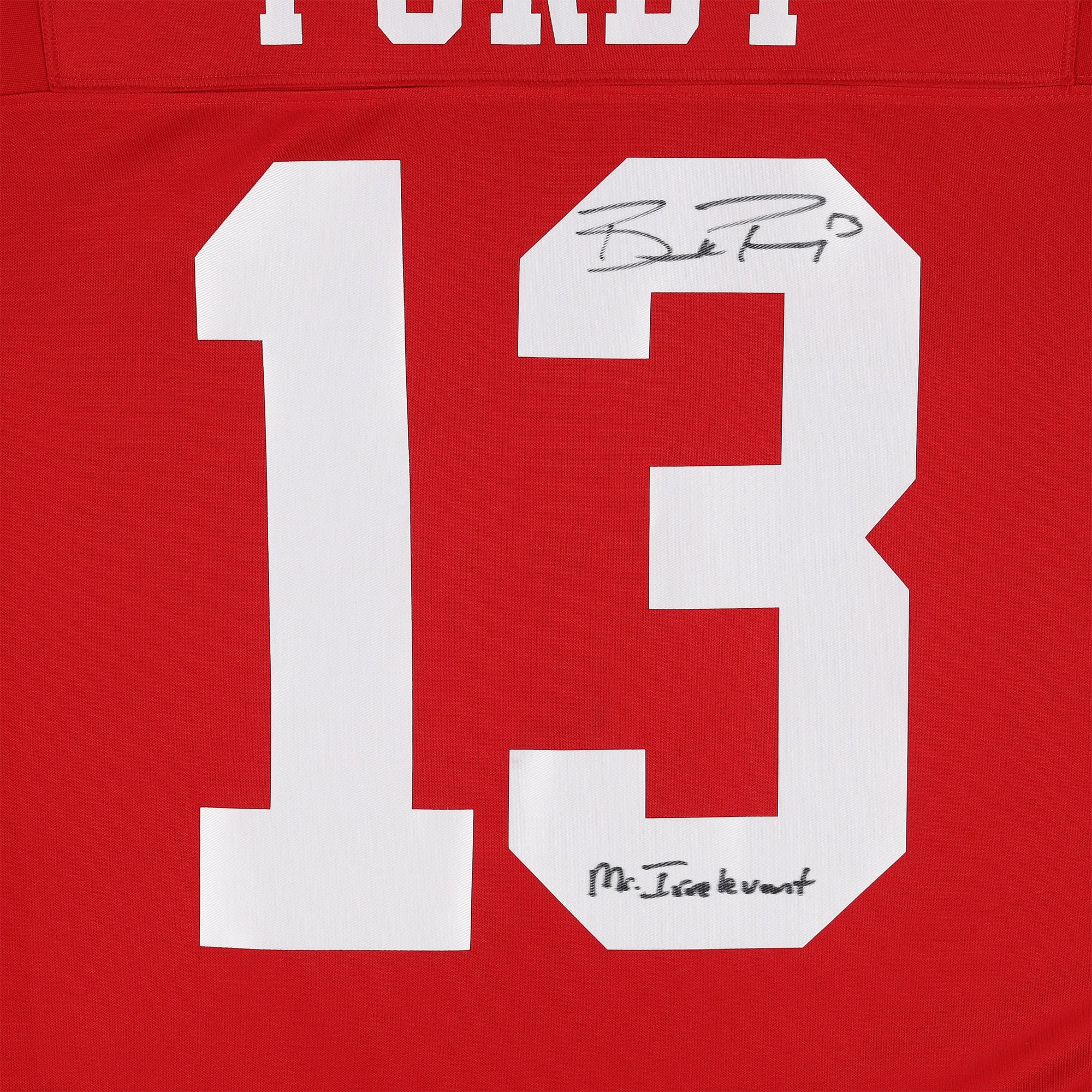 Maillot rouge Nike Limited autographié par Brock Purdy des 49ers de San Francisco avec inscription « Mr. Irrelevant »