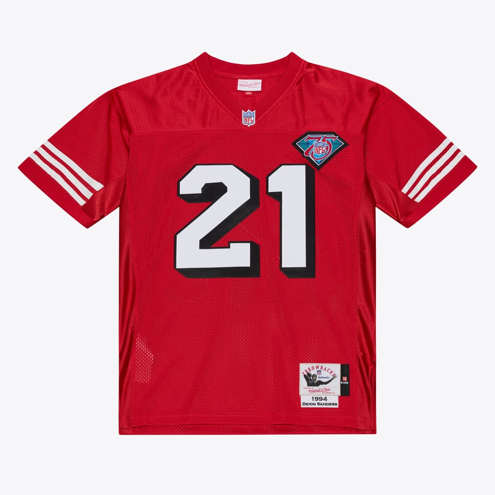Deion Sanders San Francisco 49ers 1994 Scarlet Authentic Jersey
