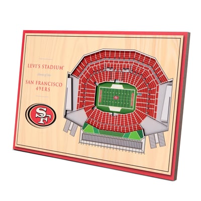 San Francisco 49ers Fanpoint 14'' x 10.5'' 3D StadiumView Desktop Display
