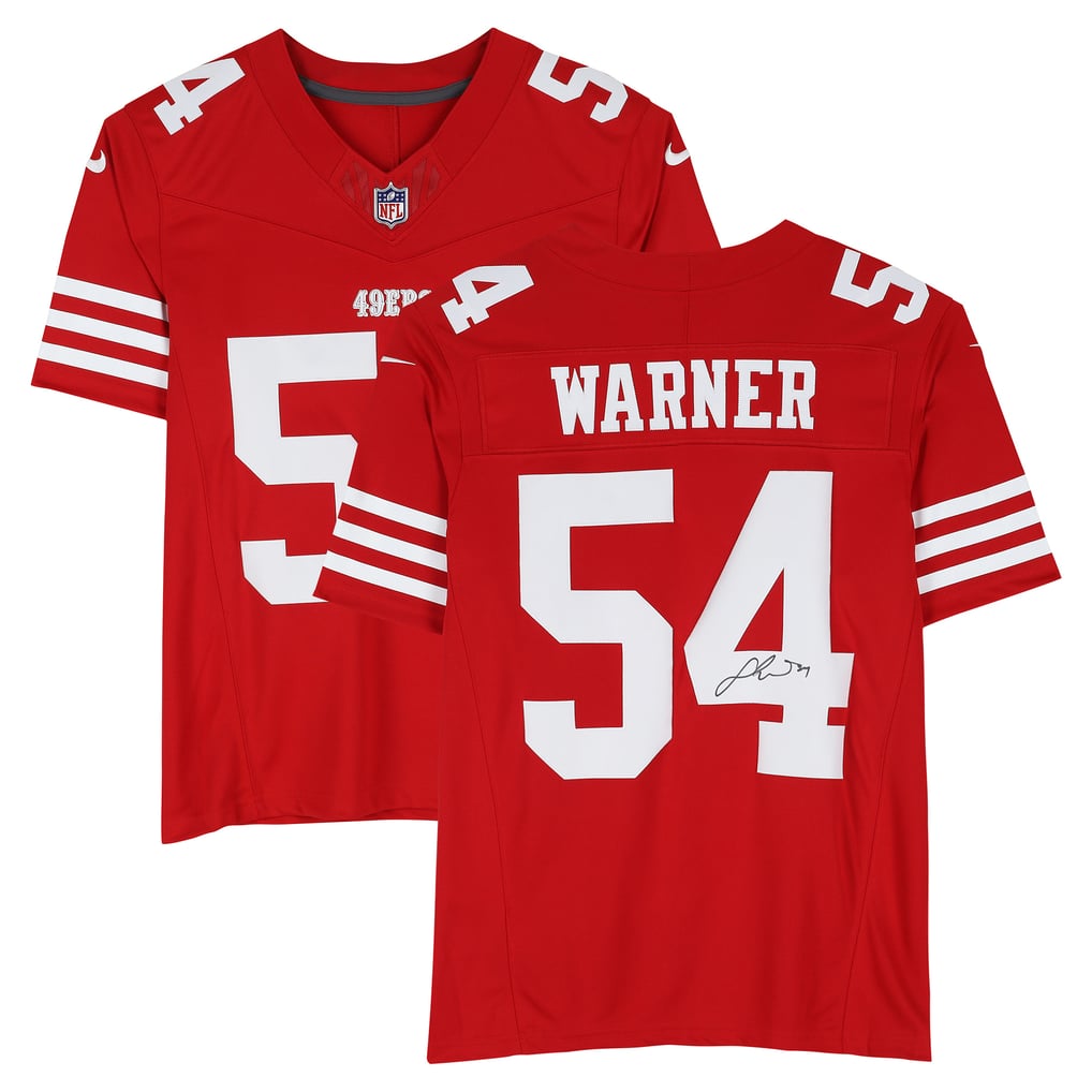 Fred Warner San Francisco 49ers signiertes rotes Nike Vapor Fuse Trikot