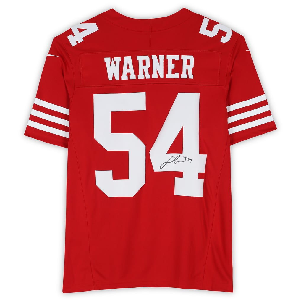 Fred Warner San Francisco 49ers signiertes rotes Nike Vapor Fuse Trikot