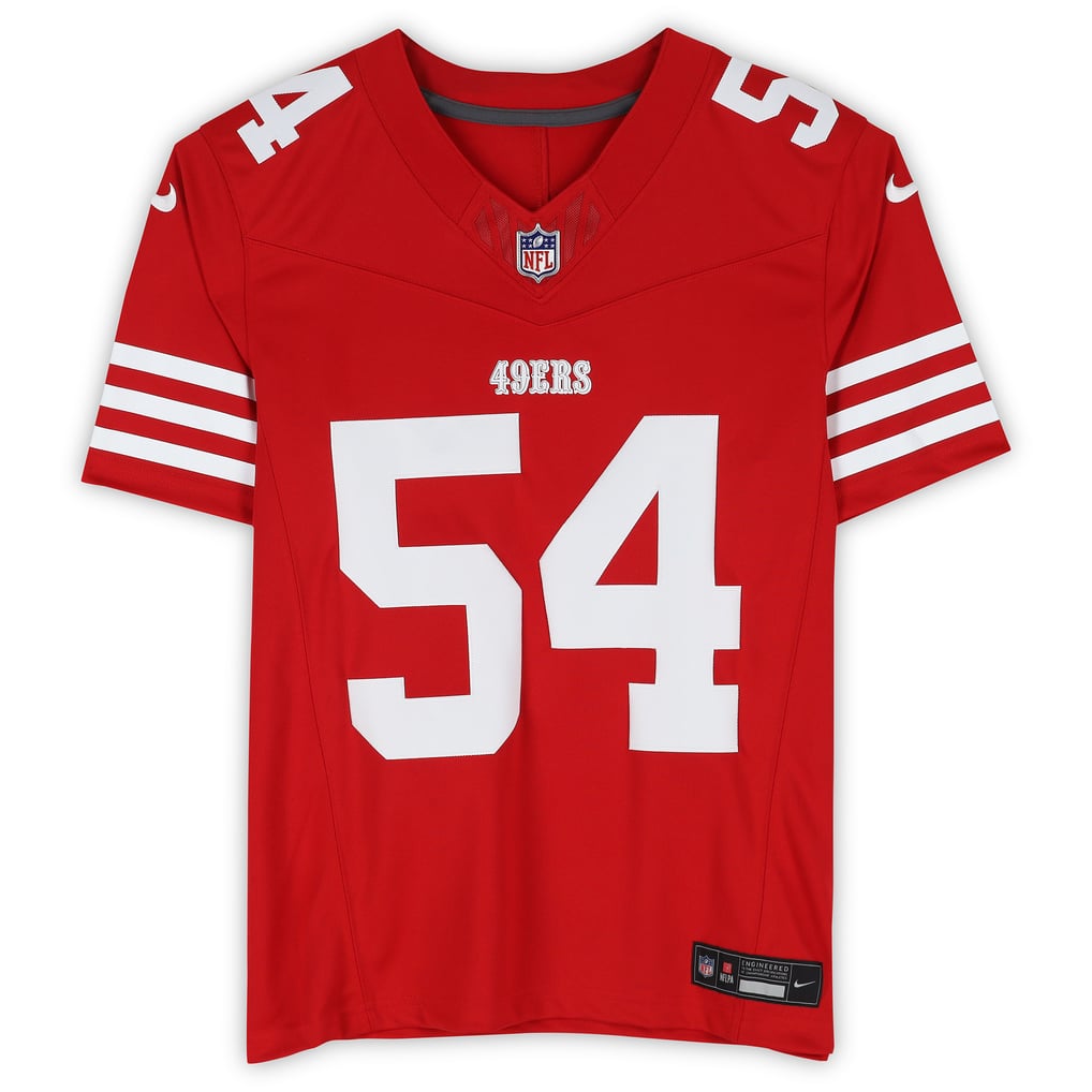 Fred Warner San Francisco 49ers signiertes rotes Nike Vapor Fuse Trikot