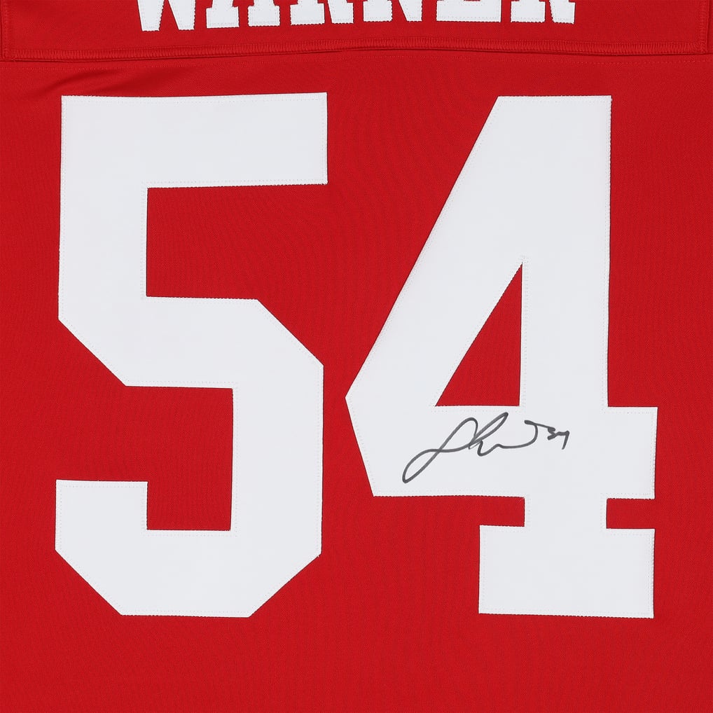 Fred Warner San Francisco 49ers signiertes rotes Nike Vapor Fuse Trikot