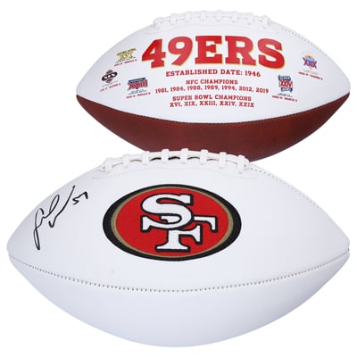 Fred Warner San Francisco 49ers Fanatics Authentic Autographed White Panel Football