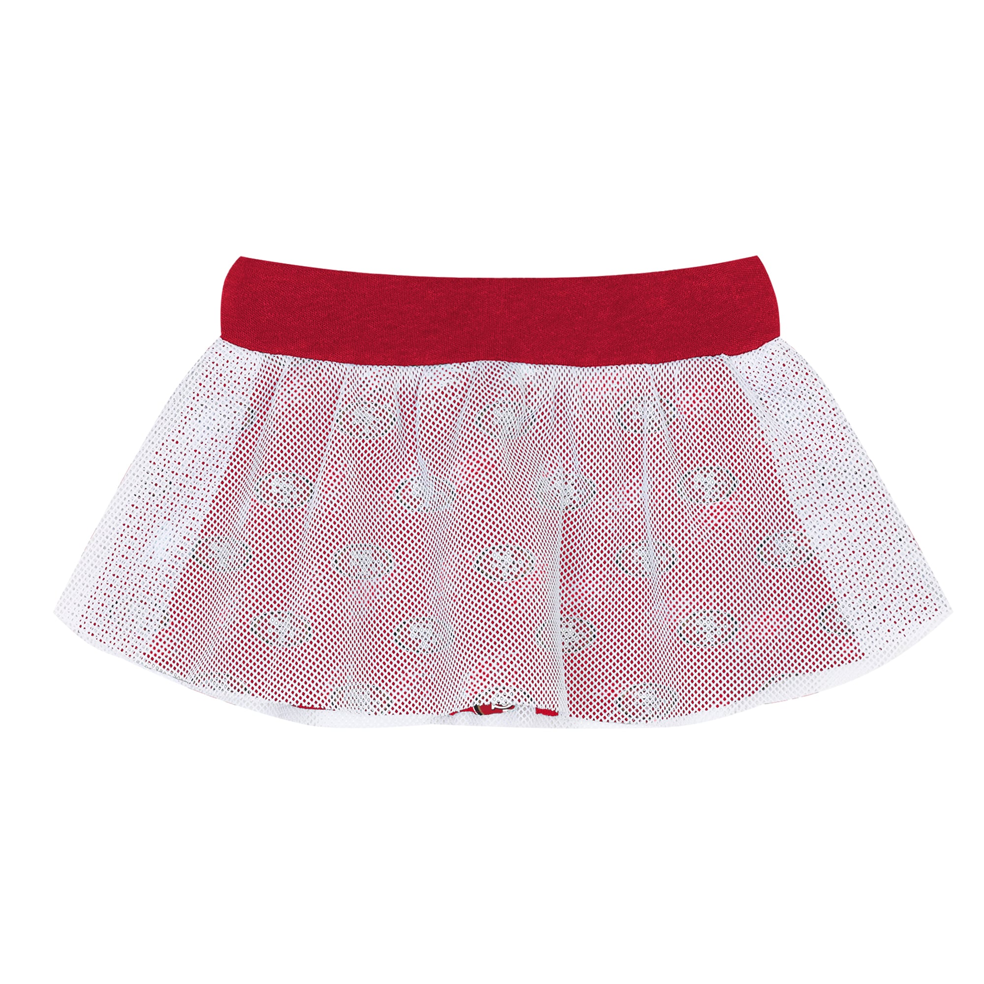 Ensemble body et jupe imprimé cœurs fondus écarlates des 49ers de San Francisco pour bébé fille Outerstuff
