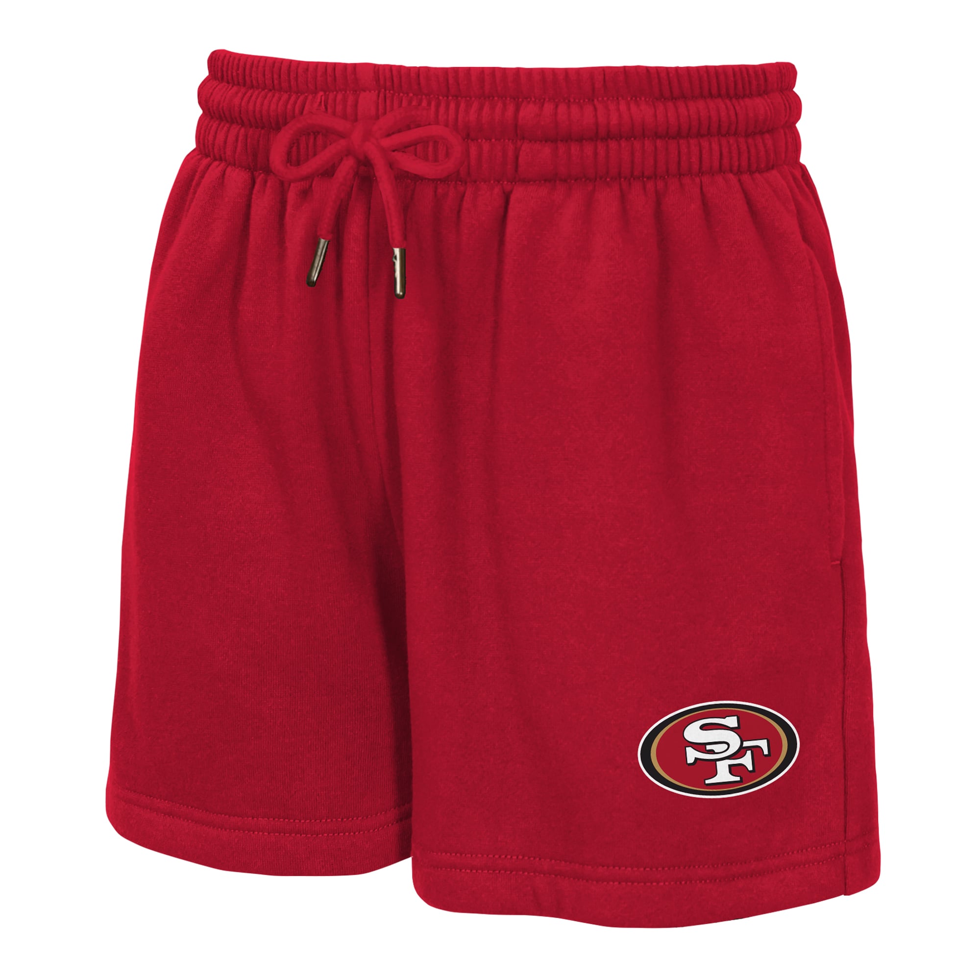 Girls Youth WEAR by Erin Andrews  Scarlet San Francisco 49ers Red Zone Fleece V-Neck Sweatshirt and Shorts Set