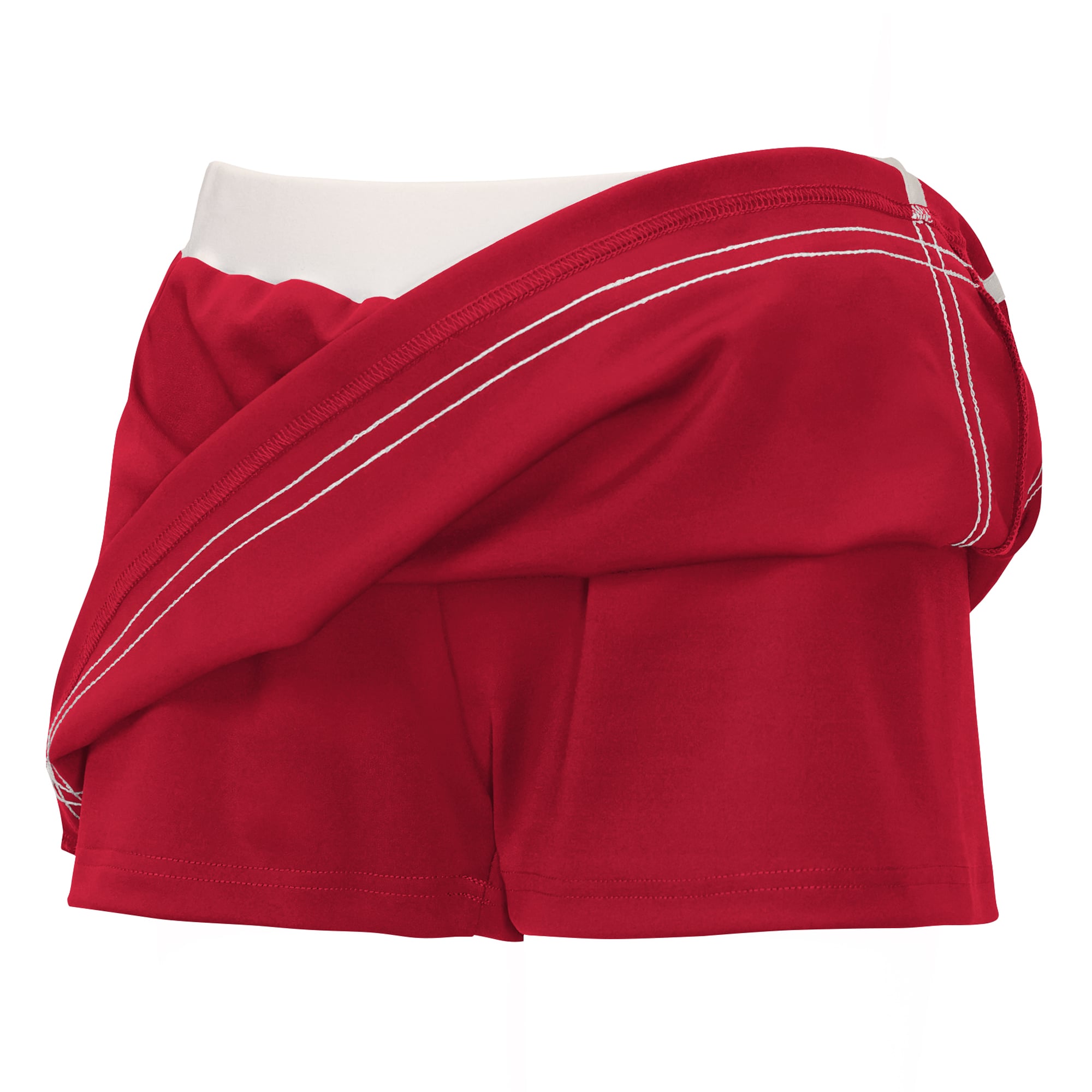Jupe-short rayée rouge écarlate des équipes spéciales 49ers de San Francisco, par Erin Andrews, pour jeunes filles