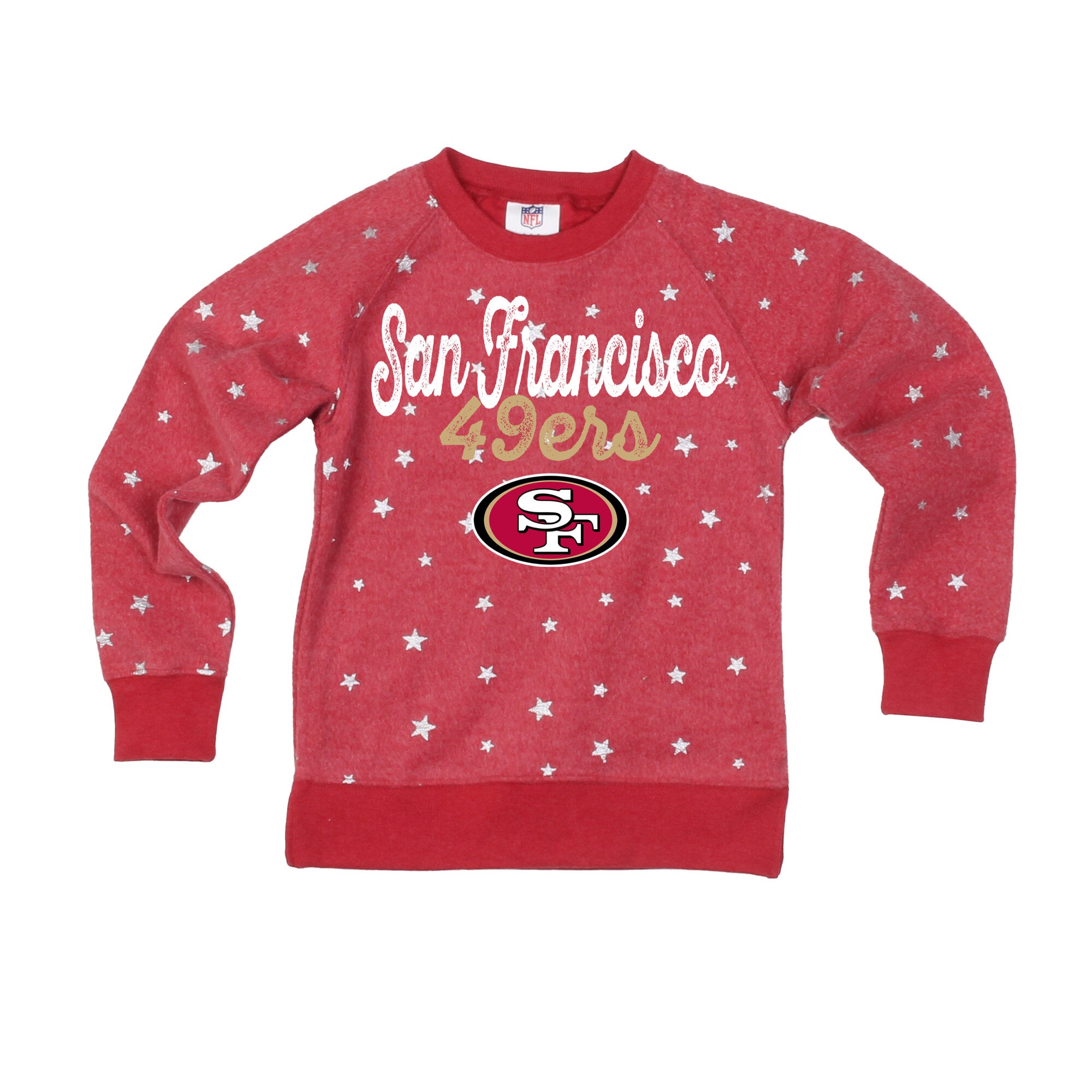 Sweat-shirt à capuche réversible Wes & Willy Scarlet San Francisco 49ers pour filles