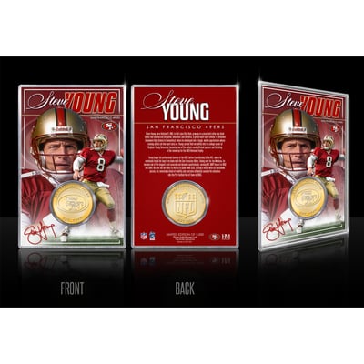 Steve Young San Francisco 49ers Highland Mint  Limited Edition Bronze Coin Card with Acrylic Holder