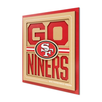 San Francisco 49ers IDNA 12" x 12" Slogan Series 3D Wall Art