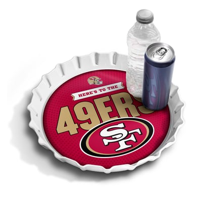 San Francisco 49ers IDNA 13" Bottle Cap Serving Tray