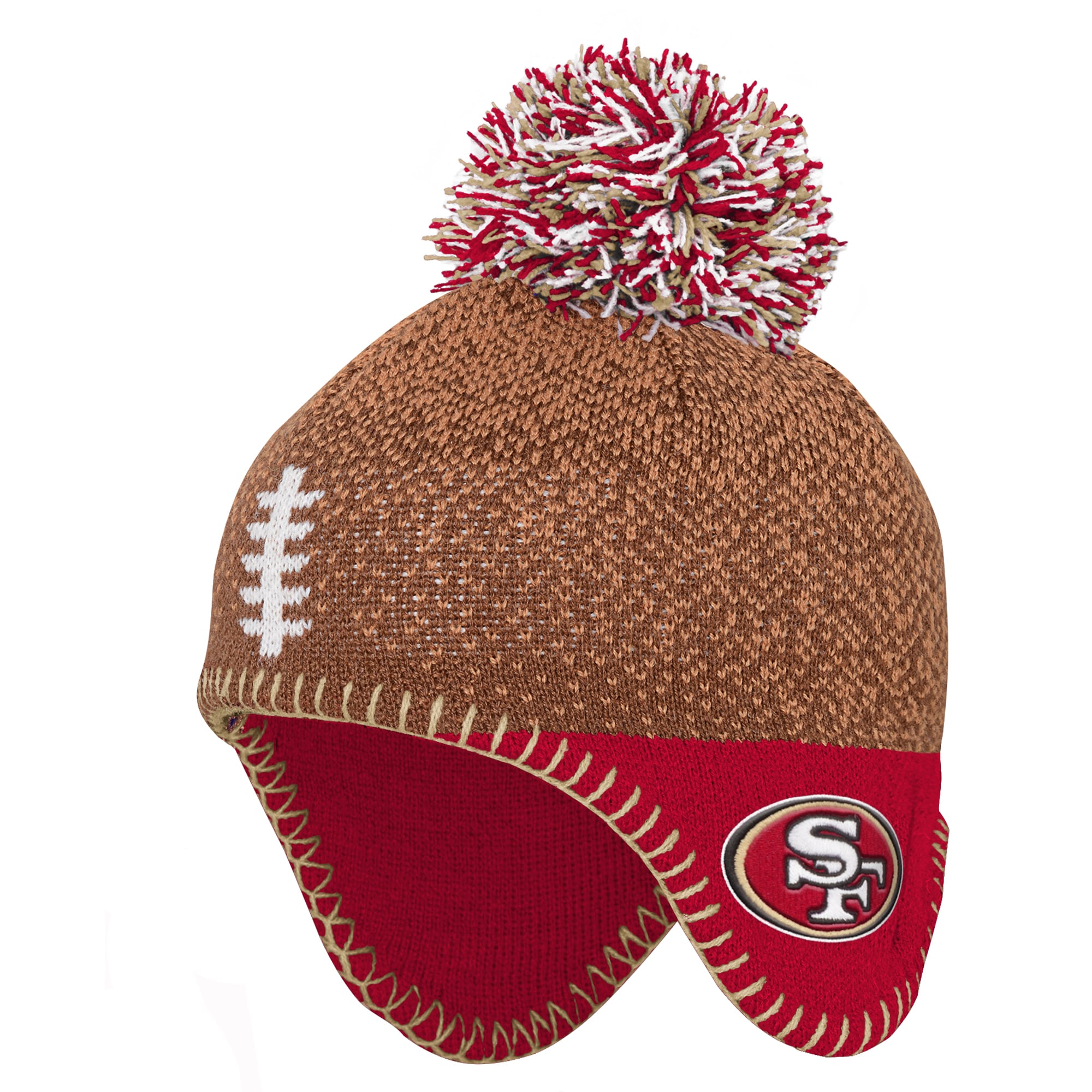 Infant Outerstuff Brown San Francisco 49ers Football Head Knit Hat