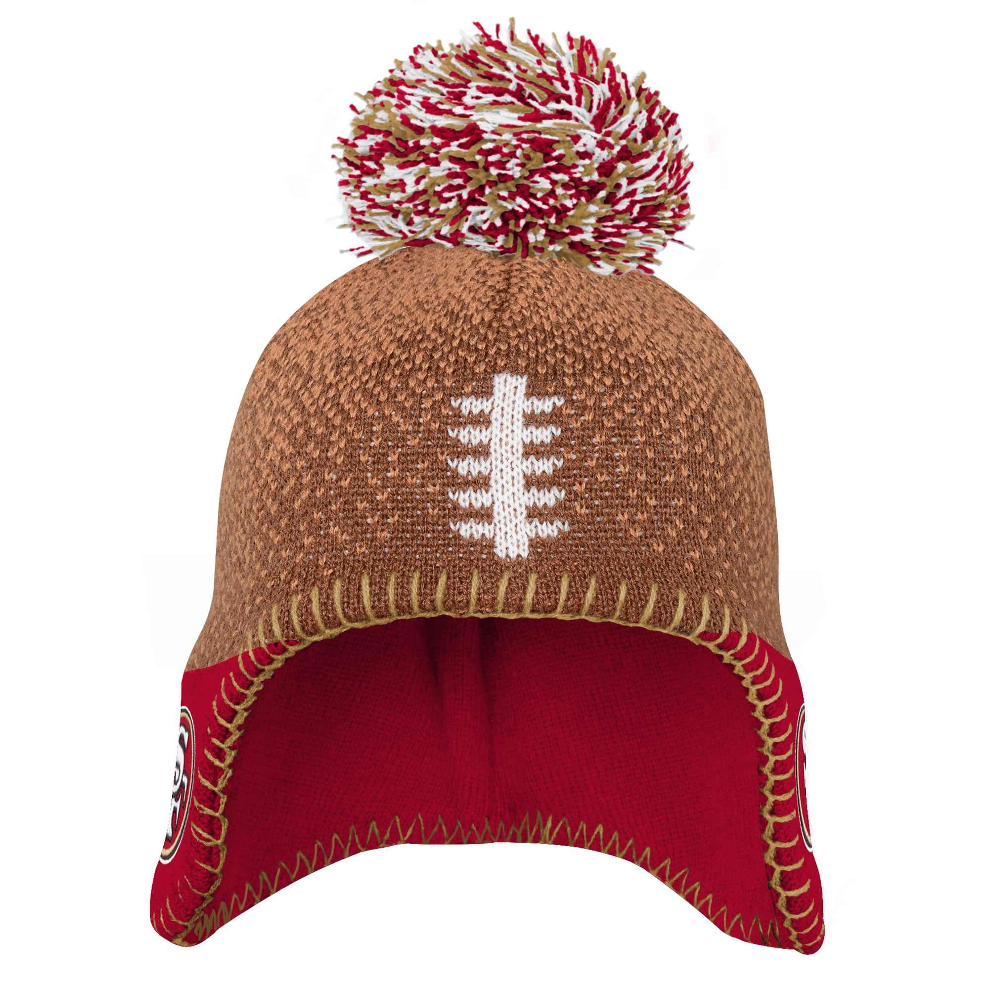 Infant Outerstuff Brown San Francisco 49ers Football Head Knit Hat