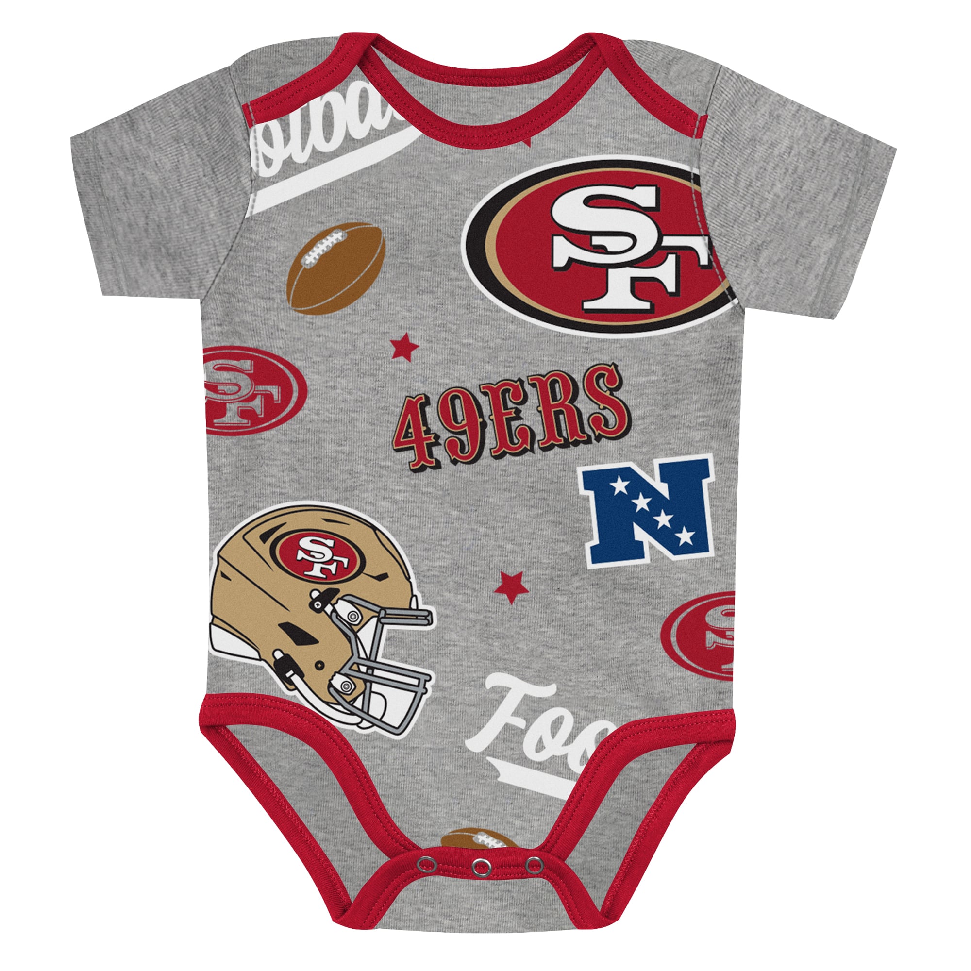 Infant Outerstuff  San Francisco 49ers First Round Pick 3-Piece Bodysuit Set