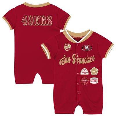 San Francisco 49ers Outerstuff Infant Pinch Romper - Scarlet