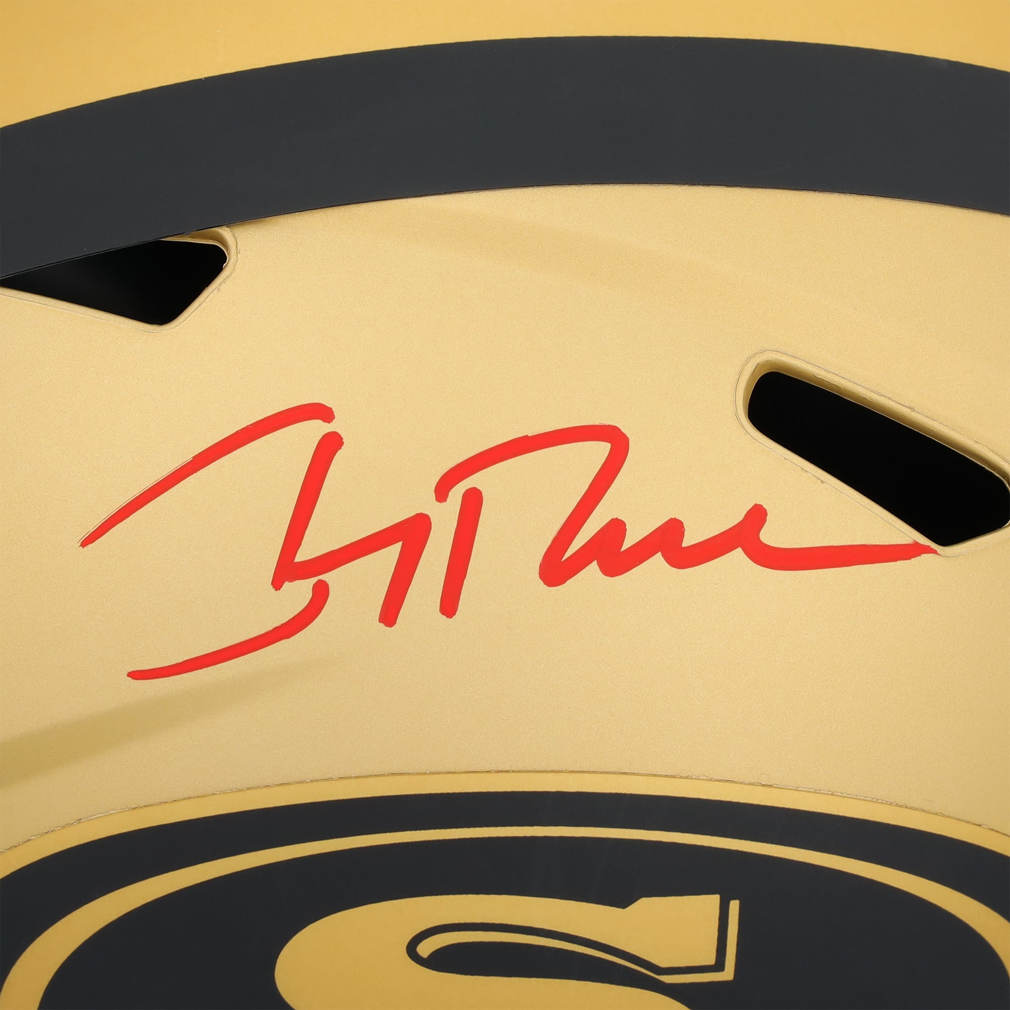 Jerry Rice San Francisco 49ers Autographed Riddell Rave Speed Replica Helmet