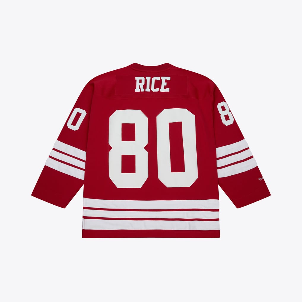 Jerry Rice Scarlet San Francisco 49ers Maxxed Out Fashion Hockey Jersey