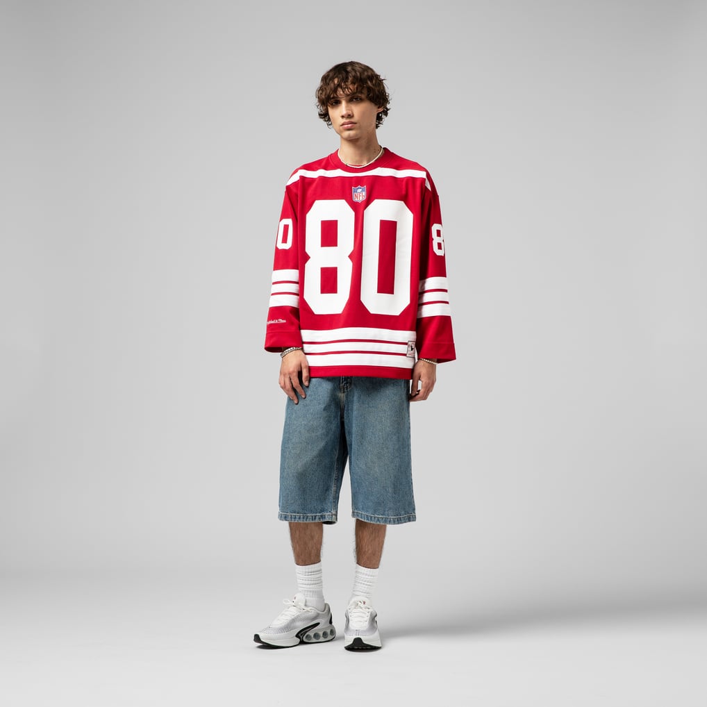 Jerry Rice Scarlet San Francisco 49ers Maxxed Out Fashion Hockey Jersey