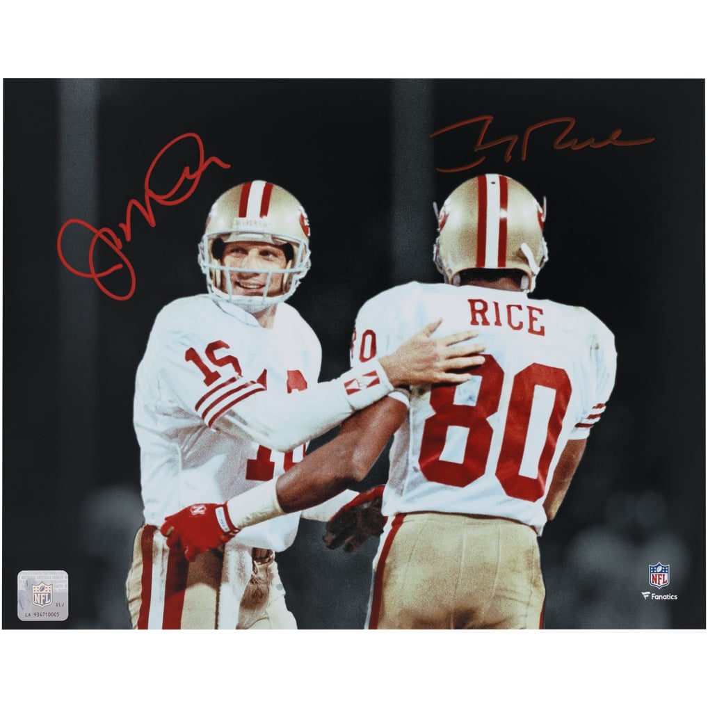 Joe Montana & Jerry Rice San Francisco 49ers Autographed 11
