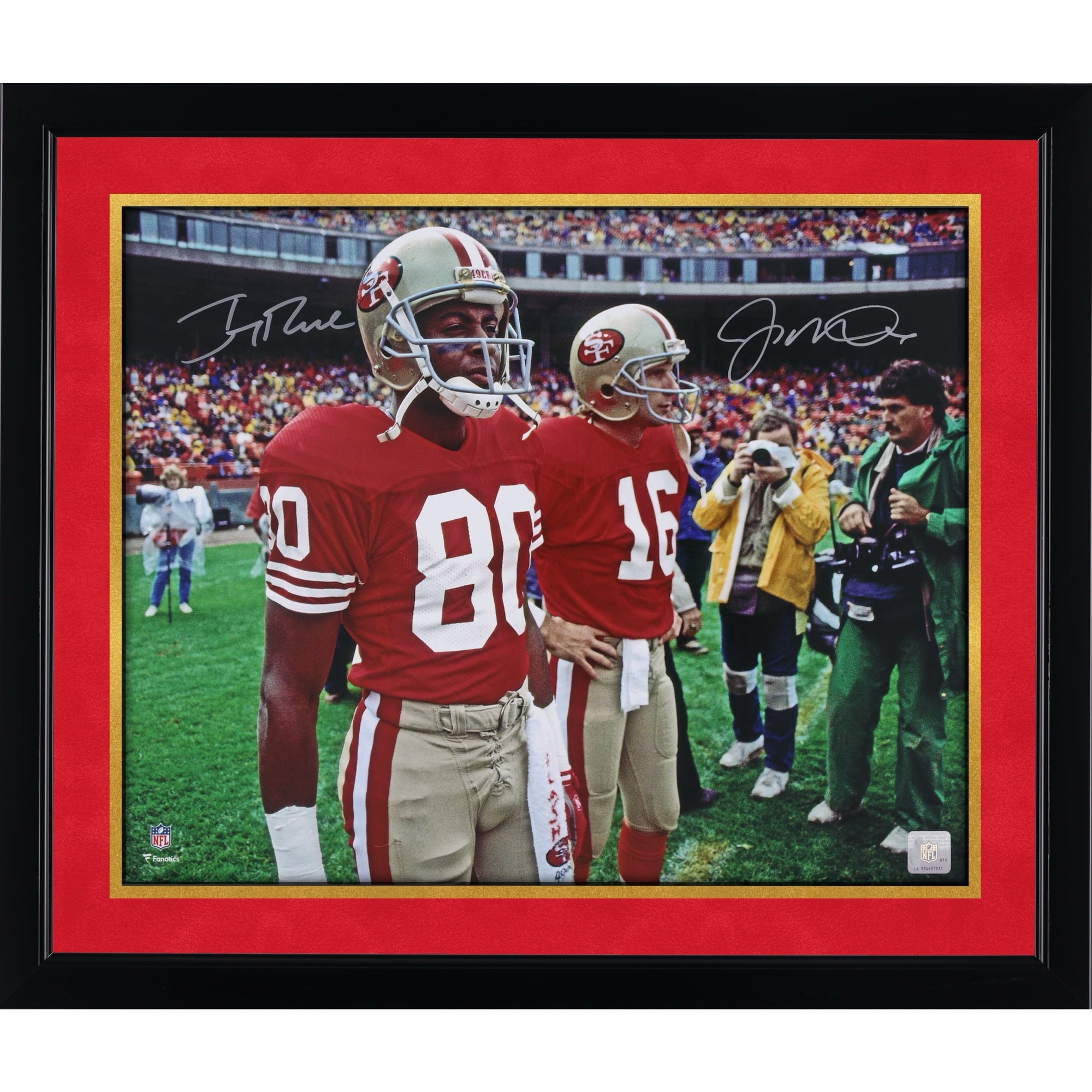 Joe Montana & Jerry Rice San Francisco 49ers Autographed 16" x 20" Taking the Field Photograph