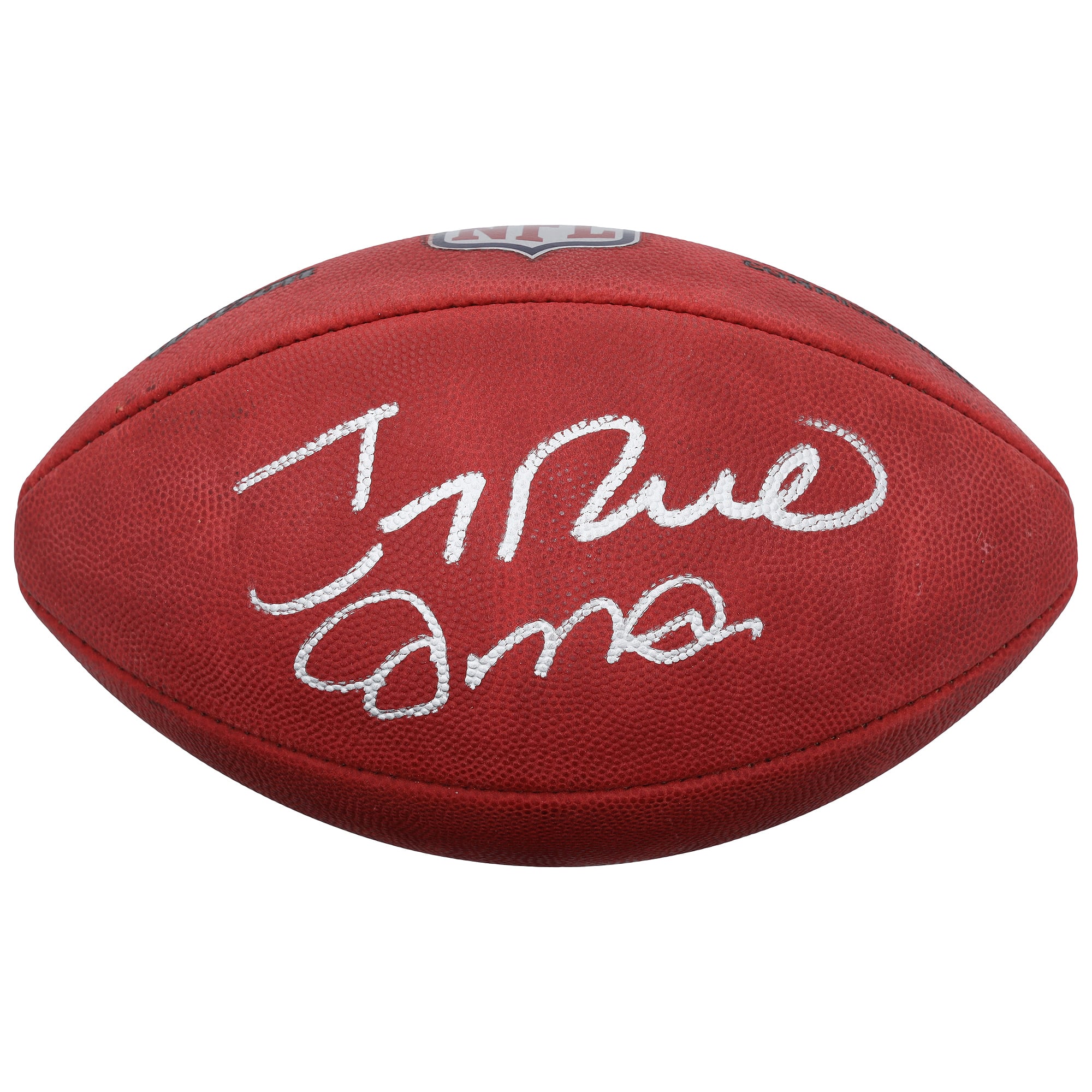 Ballon de football Duke en couleur autographié par Joe Montana et Jerry Rice des 49ers de San Francisco