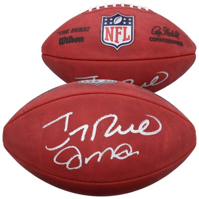 Joe Montana & Jerry Rice San Francisco 49ers Autographed Fanatics Authentic Duke Full Color Football