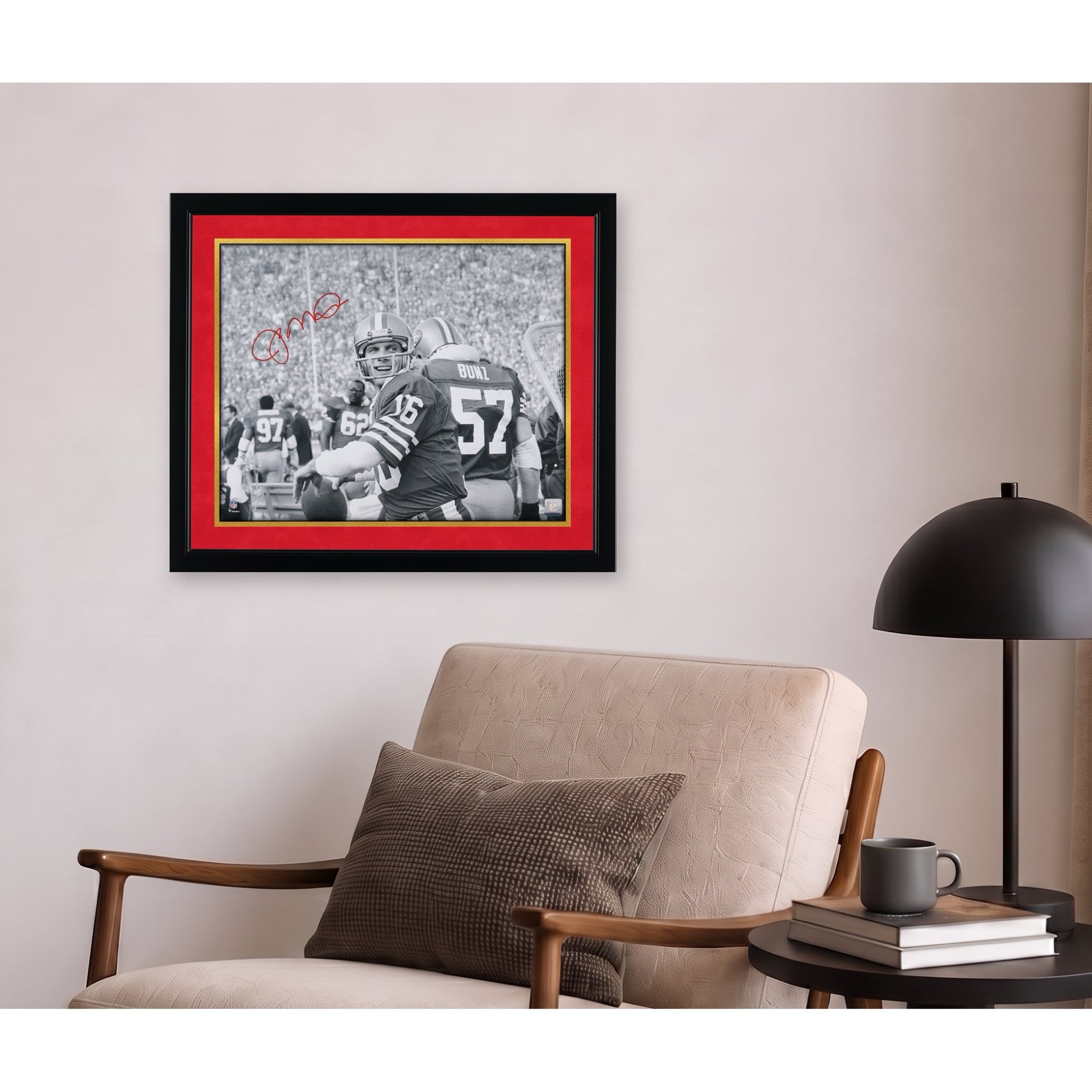 Joe Montana San Francisco 49ers Autographed 16" x 20" Black & White Warm Up Photograph