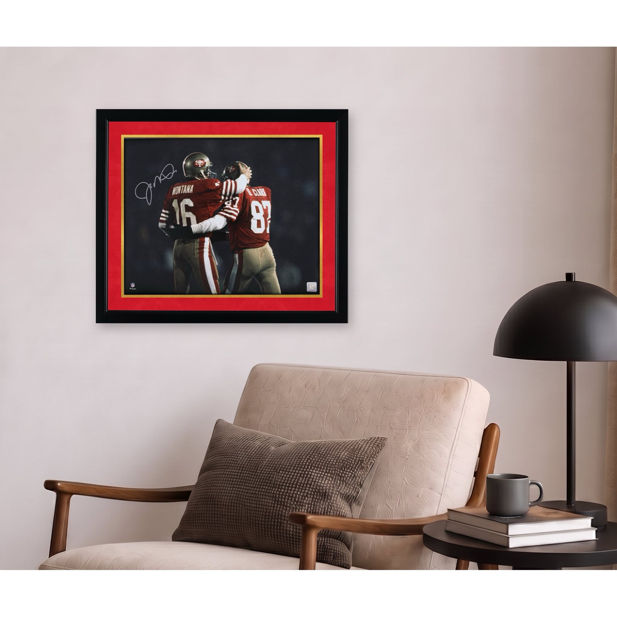 Joe Montana San Francisco 49ers Autographed 16" x 20" with Dwight Clark Photograph